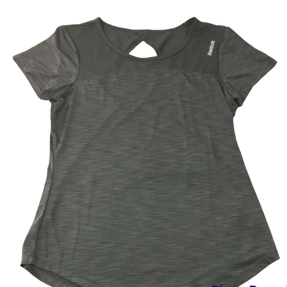 Reebok grey short sleeve workout top EUC